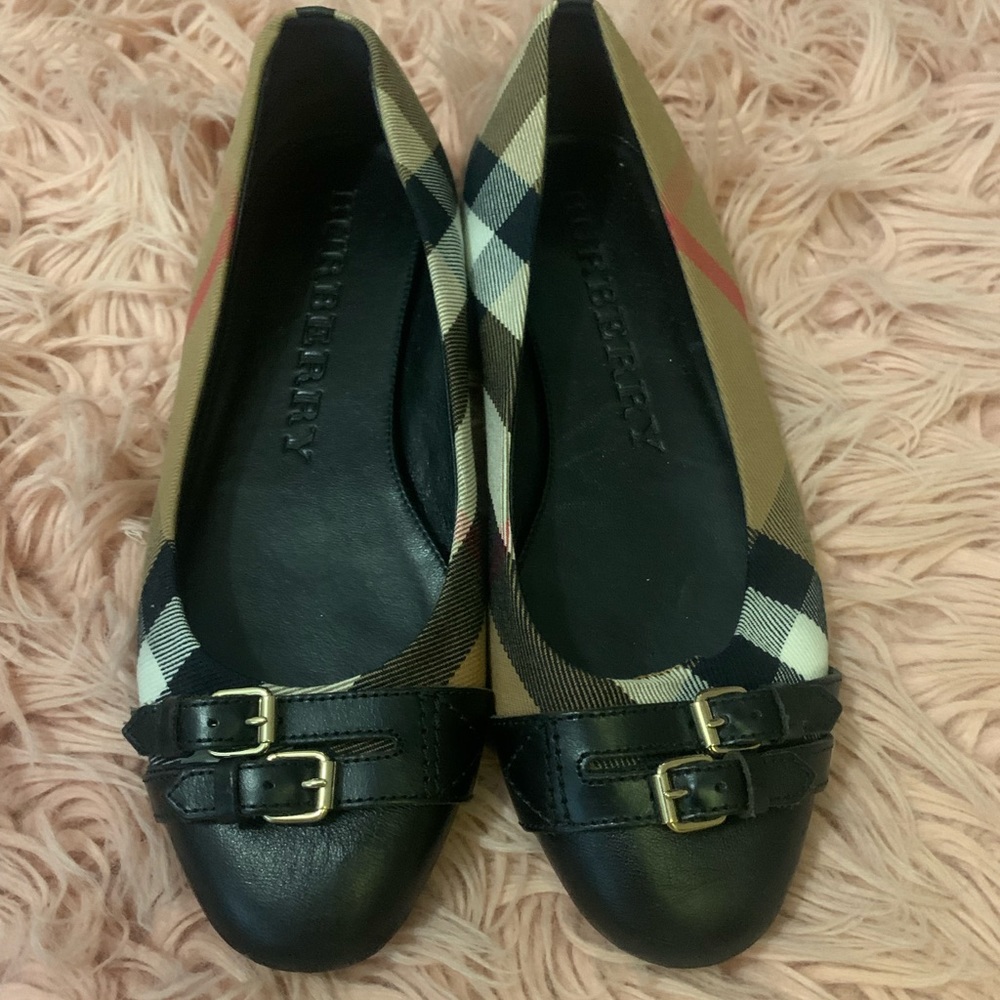 Burberry check ballerina